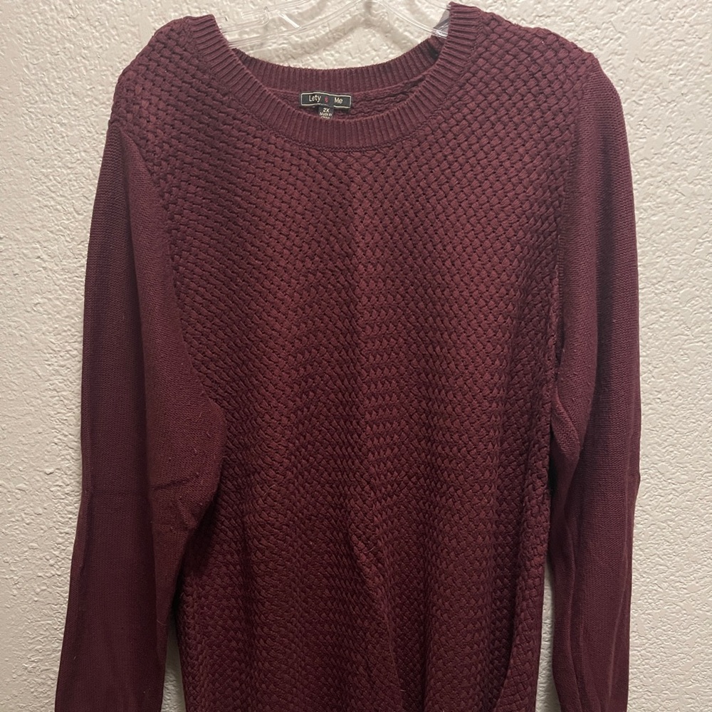 Burgundy Knit Sweater